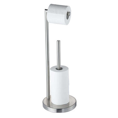 VDN Stainless wc rolhouder staand - Toiletrolhouder en reserverolhouder - 2 in 1 product