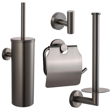 VDN Stainless Toiletaccessoireset Gunmetal 4-delig product