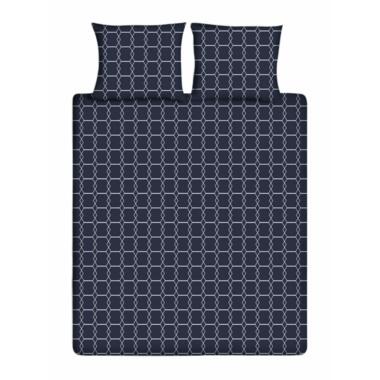 Ten Cate Katoenen Dekbedovertrek - 200x200/220 cm - Graphic Navy product