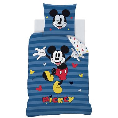 Disney Mickey Mouse Dekbedovertrek Stripes - Eenpersoons - 140 x 200 cm - Katoen product