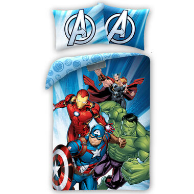 Marvel Avengers Dekbedovertrek, Team Power - Eenpersoons - 140 x 200 cm - Katoen product