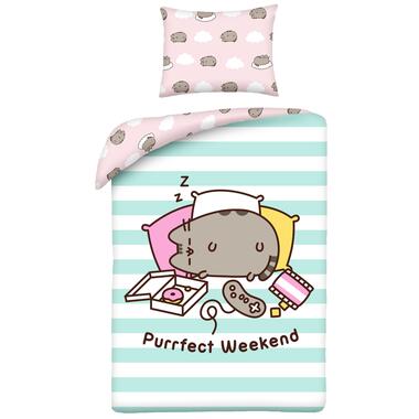 Pusheen Dekbedovertrek, Purrfect Weekend - Eenpersoons - 140 x 200 cm - Katoen product