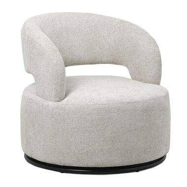 Draaifauteuil - Stof Beige - Hoogte Rugleuning 77cm - Eliza product