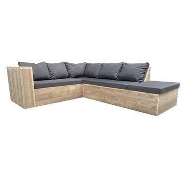 Wood4you - Loungeset 7 steigerhout - incl kussens (L-vorm) - 200cm - 250cm product