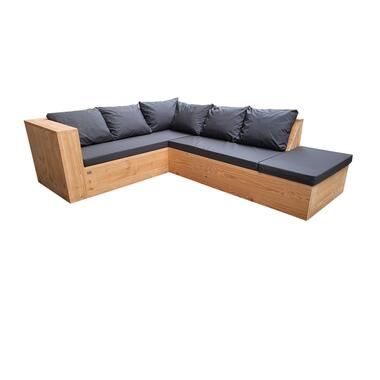 Wood4you - Loungeset 7 douglashout - incl kussens - L vorm - 200cm - 200cm product