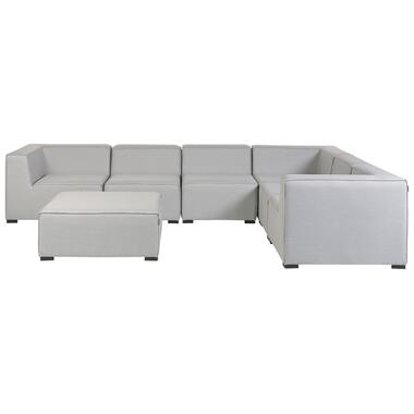 AREZZO - Loungeset voor 7 - Linkszijdig - Lichtgrijs - Polyester product