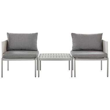 TERRACINA - Loungeset voor 2 - Lichtgrijs - Aluminium product