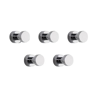 VDN Stainless Handdoekhaakjes - Chroom - Ophanghaakjes - 5 Stuks product