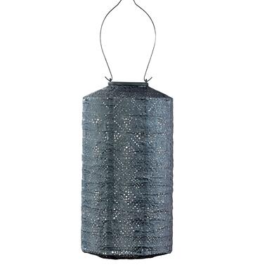 LUMIZ Solar Lampion Topaze Cylinder - 18 cm - Grijs Blauw product