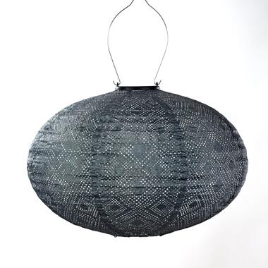 LUMIZ Solar Lampion Mosaic Oval - 40 cm - Grijs Blauw product