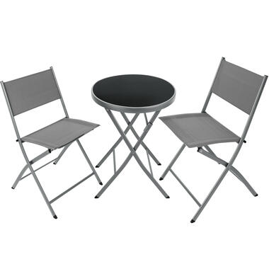 tectake® - tuinset Düsseldorf - Balkonset - Bistroset - grijs - 403588 product