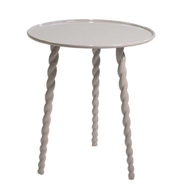 Bijzettafel Rond - Beige Aluminium - 45,5x45,5x50cm - Santi product