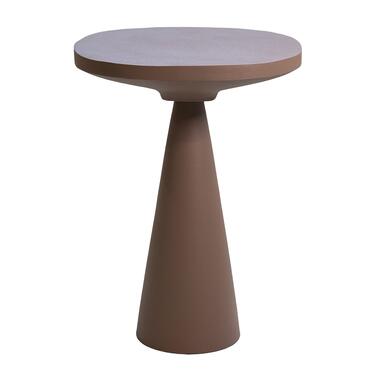 Bijzettafel Rond - Taupe Aluminium - 44x44x60cm - Elice product