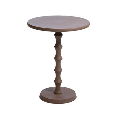 Bijzettafel Rond - Metaal Taupe - 40x40x51,5cm - Fiene product