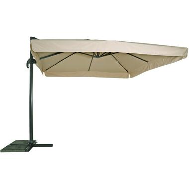 Les - Virgo zweefparasol met volant ecru 3x3 m product