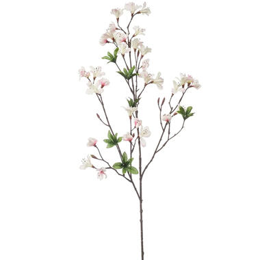 Emerald Kunstbloem Azalea bloesem - 90 cm - creme/roze product