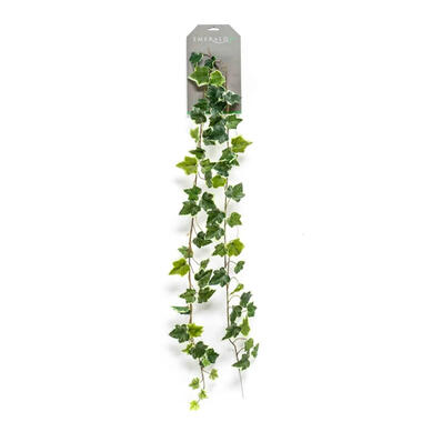 Emerald Klimop/Hedera kunstplant slinger - groen/wit - 180 cm product