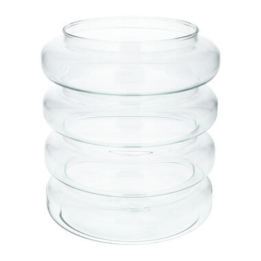 Bloemenvaas Sicily - transparant glas - D19 x H21 cm - decoratieve vaas product