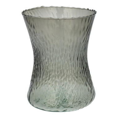 Bloemenvaas Dion - grijs glas - D16 x H20 cm - decoratieve vaas product