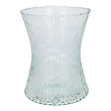 Bloemenvaas Dion - transparant glas - D16 x H20 cm - decoratieve vaas product