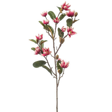 Emerald Kunstbloem Magnolia Pearl tak - 87 cm - fuchsia product