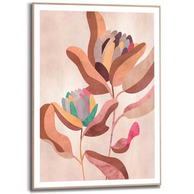 Schilderij Earth Flowers - 70x50cm - Bruin product