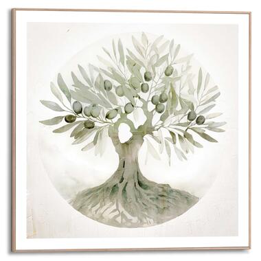 Schilderij Tree of Life - 50x50cm - Groen product