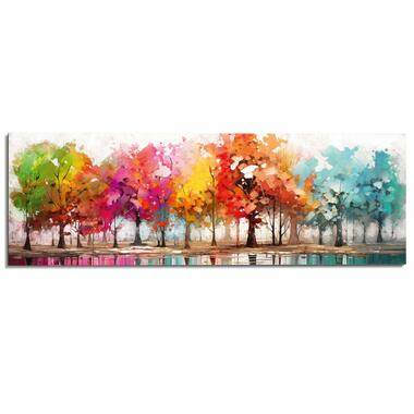 Schilderij Colour Forest - 52x156cm - Bont product