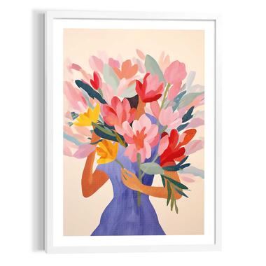 Schilderij - Spring Girl - 70x50 cm Hout product