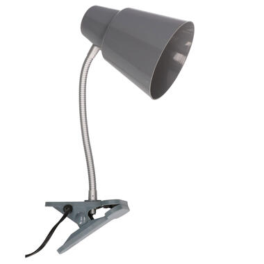Gerimport Bureaulamp met klem - grijs - 22 x 12 x 32 cm - Tafellamp product