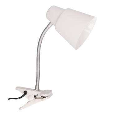 Gerimport Bureaulamp met klem - wit - 22 x 12 x 32 cm - Tafellamp product