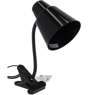 Gerimport Bureaulamp met klem - zwart - 22 x 12 x 32 cm - Tafellamp product