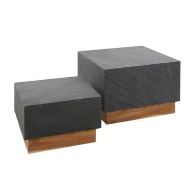 Hoyz Collection - Salontafel Blox Slate - Leisteen - Set van 2 product