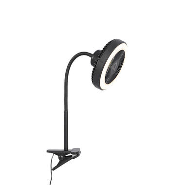 Qazqa plafondventilatoren dores zwart geïntegreerde led product