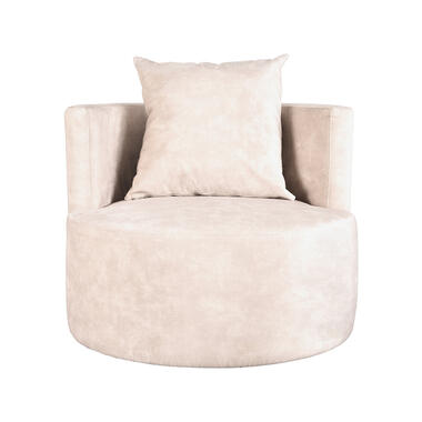 LABEL51 Fauteuil Evy 90x90x75 cm - Naturel - Velours product