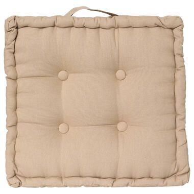 Atmosphera Vloerkussen Square - beige - katoen - 40 x 40 x 8 cm product