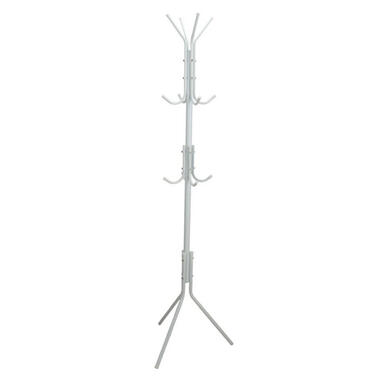 Gerimport - kapstok - wit - metaal - staand - 12 haken op 3 hoogtes - 170 cm product