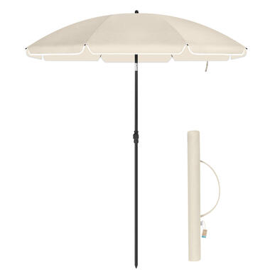 ACAZA Stok Parasol, 160 cm Diameter, kantelbaar, met draagtas - Beige product