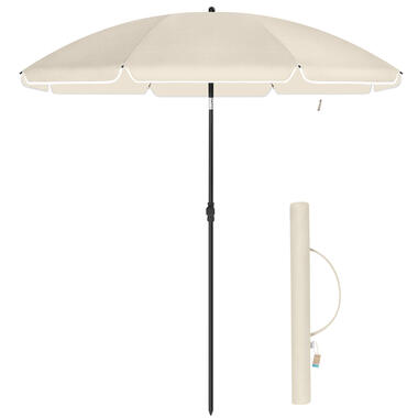 ACAZA Parasol 180 cm diameter, kantelbaar, met draagtas - beige product