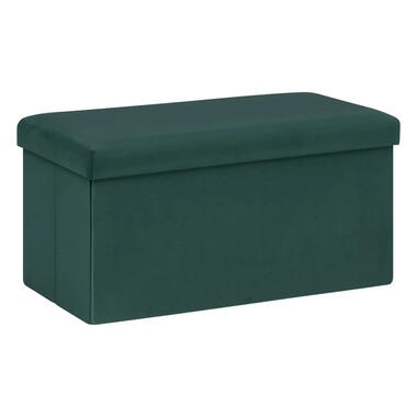 Atmosphera Poef/hocker - Opvouwbaar - smaragd groen - 76 x 38 x 38 cm product