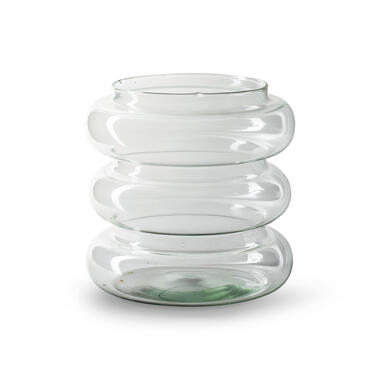 Jodeco Bloemenvaas Bubbles - transparant - glas - D19 x H19 cm product