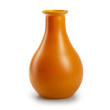 Jodeco Bloemenvaas Theresa - mat oranje - ecoglas - D15 x H25 cm product