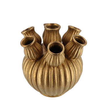 DK Design vaas Amsterdam - tulpenvaas klein - goud - D16 x H15 cm product