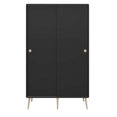 Hioshop kledingkast Softline - 2 schuifdeuren - zwart product