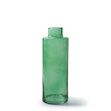 Jodeco Bloemenvaas Willem - transparant groen glas - D11,5 x H26 cm product