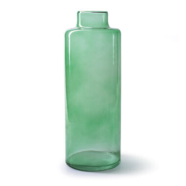 Jodeco Bloemenvaas Willem - transparant groen glas - D11,5 x H32 cm product