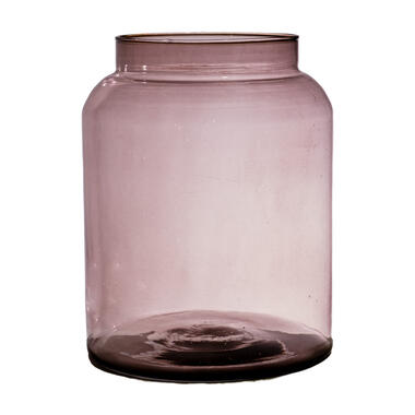 Hakbijl Glass Bloemenvaas Shape - mauve - eco glas - D19 x H25 cm product