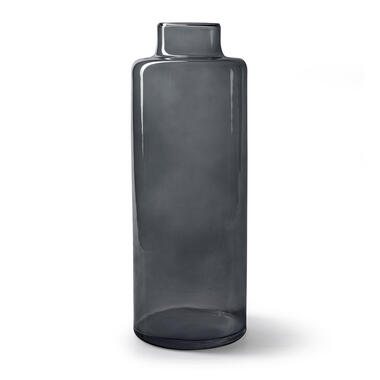 Jodeco Bloemenvaas Willem - transparant smoke glas - D11,5 x H32 cm product