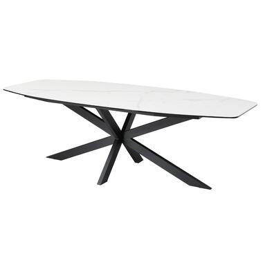 Eettafel Deens Ovaal 240cm - Keramisch Wit - X-Poot - Alicia product