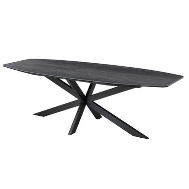 Eettafel Deens Ovaal 200cm - Keramisch Grijs - X-Poot - Alicia product